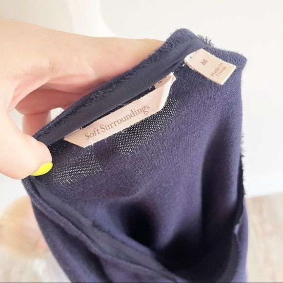 Soft Surroundings Navy Sweater Pull Over Medium - Picture 9 of 9